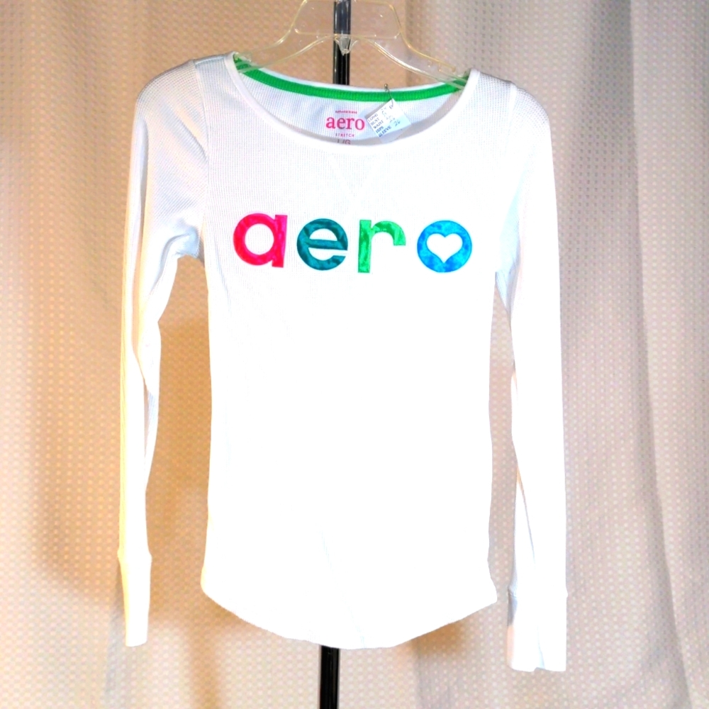 Aero long sleeve white shirt L